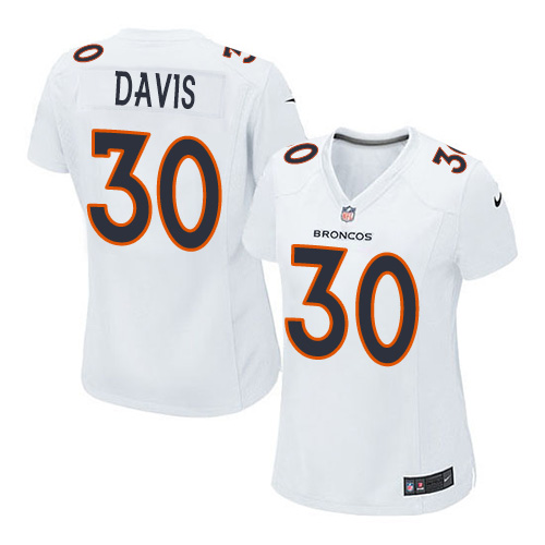 Women's Game Terrell Davis Nike Jersey White - #30 Event NFL Denver Broncos